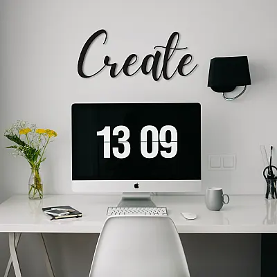 create Duvar Oda Ev Aksesuarı Metal Tablo 