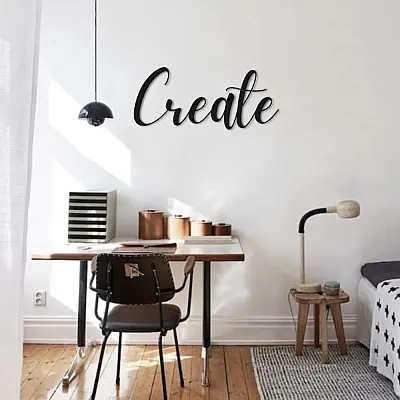 create Duvar Oda Ev Aksesuarı Metal Tablo 