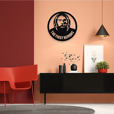 İlk İnsan The First Humans Duvar Oda Aksesuarı Metal Dekoratif İç Mekan İçin Metal Tablo 50x50 cm