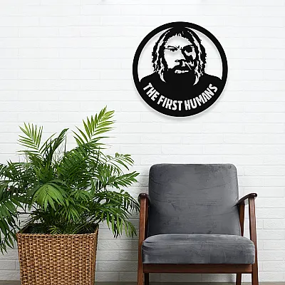 İlk İnsan The First Humans Duvar Oda Aksesuarı Metal Dekoratif İç Mekan İçin Metal Tablo 50x50 cm