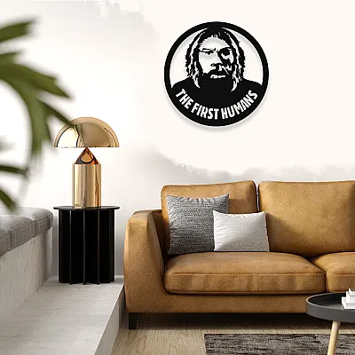 İlk İnsan The First Humans Duvar Oda Aksesuarı Metal Dekoratif İç Mekan İçin Metal Tablo 50x50 cm