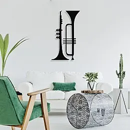 Jazz Music İki Çift Saksafon Tasarım Metal Tablosu 65x37cm