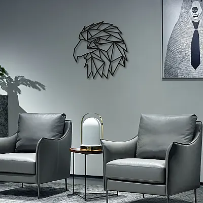 Kartal Duvar Oda Ev Aksesuarı Metal Tablo 