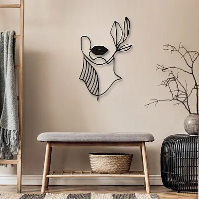 Lips Duvar Oda Ev Aksesuarı Metal Tablo 