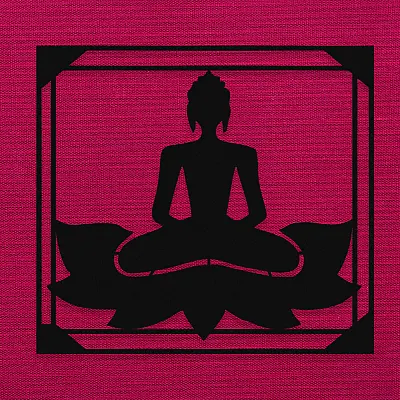 NEW JARGON Lotus Çiçeği Üzerinde Buda Zen Yoga Yapan Kadın Metal Dekoratif İç Mekan İçin Metal Tablo 50x40 cm