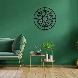 Lotus Çiçeği Yoga  Semboli Metal Dekoratif İç Mekan İçin Metal Tablo 50x50 Cm