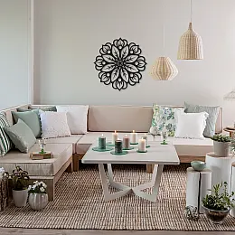 Mandala Duvar Oda Ev Aksesuarı Metal Tablo  