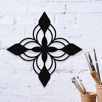 NEW JARGON Mandala Motifi Tasarımı Metal Set Dekoratif İç Mekan İçin Metal Tablo 50x50 cm