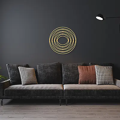 Minimal Daire Duvar Oda Ev Aksesuarı Metal Tablo  