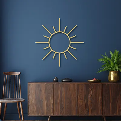 Minimal Güneş Duvar Oda Ev Aksesuarı Metal Tablo Minimal Güneş Duvar Oda Ev Aksesuarı Metal Tablo