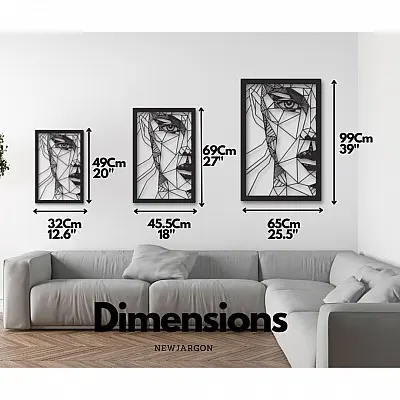 Minimalist Kadın Portre Duvar Oda Ev Aksesuarı Metal Tablo
