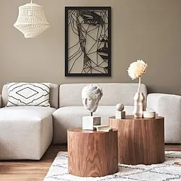 Minimalist Kadın Portre Duvar Oda Ev Aksesuarı Metal Tablo