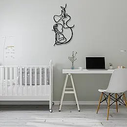Mutlu Aile Tablosu Duvar Oda Ev Aksesuarı Metal Tablo 