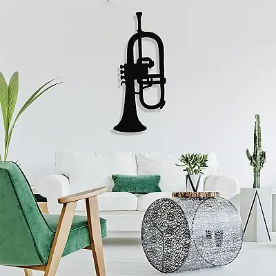 Müzik ve Noltalji Saksafon Tasarım Metal Tablosu 65x28cm