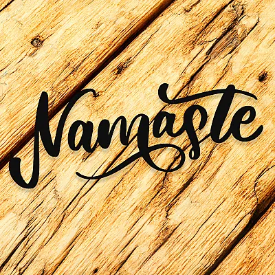 NEW JARGON Nameste Yazısı Kaligrafi Tarzı Metal Dekoratif İç Mekan İçin Metal Tablo 50x20 cm