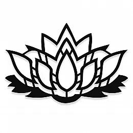 NEW JARGON Lotus Çiçeği Yoga Çiçeği Duvar Oda Aksesuarı Metal Dekoratif İç Mekan İçin Metal Tablo 50x50 cm
