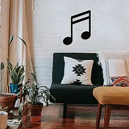 Nota ve Jazz Music Tasarım Metal Tablosu 50x40cm