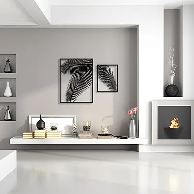 Palmiye Yaprakları Duvar Oda Ev Aksesuarı Metal Tablo 