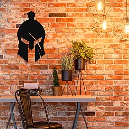 NEW JARGON Spartalı Spartan Metal Dekoratif İç Mekan İçin Metal Tablo 50x27 Cm