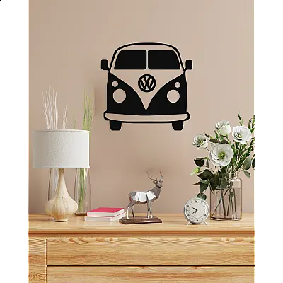NEW JARGON Vosvagen Panelvan Karavan Metal Dekoratif  İç Mekan 50x50 cm