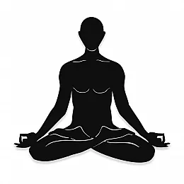 NEW JARGON  Yoga Yapan Erkek Figürü Duvar Oda Ev Aksesuarı Metal Dekoratif İç Mekan İçin Metal Tablo 50x50 cm