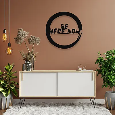 NEW JARGON Zen İşareti Be Here Now Yoga Figürü Metal Dekoratif İç Mekan İçin Metal Tablo 50x50 cm NEW JARGON Zen İşareti Be Here Now Yoga Figürü Metal Dekoratif İç Mekan İçin Metal Tablo 50x50 cm