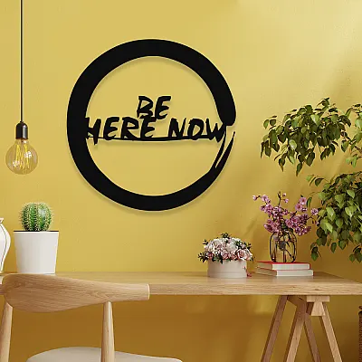 NEW JARGON Zen İşareti Be Here Now Yoga Figürü Metal Dekoratif İç Mekan İçin Metal Tablo 50x50 cm NEW JARGON Zen İşareti Be Here Now Yoga Figürü Metal Dekoratif İç Mekan İçin Metal Tablo 50x50 cm