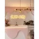 "Soft Moments Only" Metal Duvar Yazısı, Işıklı Görünüm Dekoratif Metal Tabela, Mutfak Bar Duvar Süsü, Modern Ev Dekorasyonu Hediyesi
