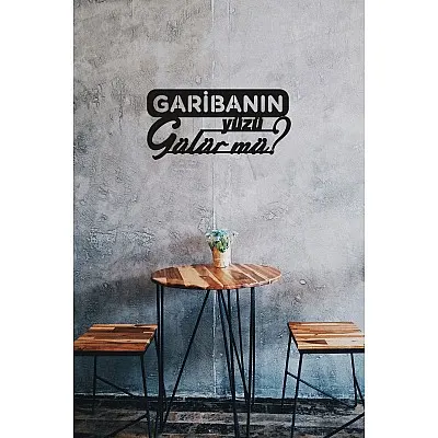 Garibanın Yüzü Gülür Mü Metal Tablo Duvar Oda Ev Aksesuarı