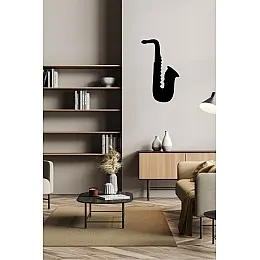 Saksafon Metal Tablo Duvar Oda Ev Aksesuarı