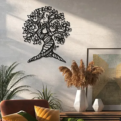 Modern Yaşam Ağacı Duvar Oda Ev Aksesuarı Metal Tablo Modern Yaşam Ağacı Duvar Oda Ev Aksesuarı Metal Tablo