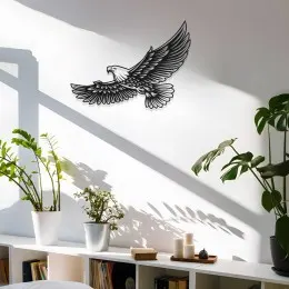 Uçan Kartal Metal Duvar Tablosu – Modern Kartal Duvar Dekoru
