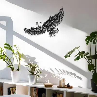 Uçan Kartal Metal Duvar Tablosu – Modern Kartal Duvar Dekoru