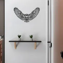 Kartal Silüet Metal Duvar Dekoru – Modern Ev Aksesuarı