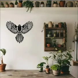 Uçan Kuş Metal Duvar Tablosu – Modern Kuş Metal Dekoru