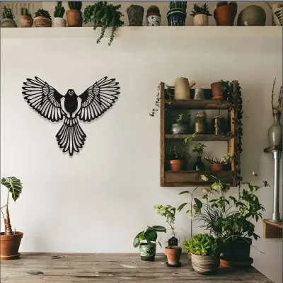 Uçan Kuş Metal Duvar Tablosu – Modern Kuş Metal Dekoru