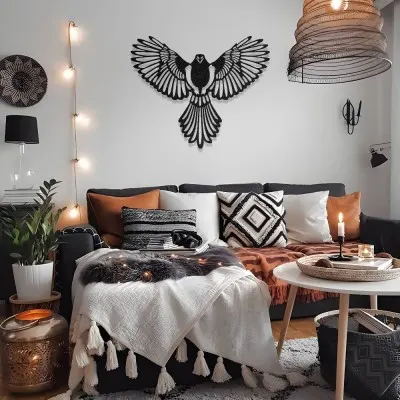 Uçan Kuş Metal Duvar Tablosu – Modern Kuş Metal Dekoru