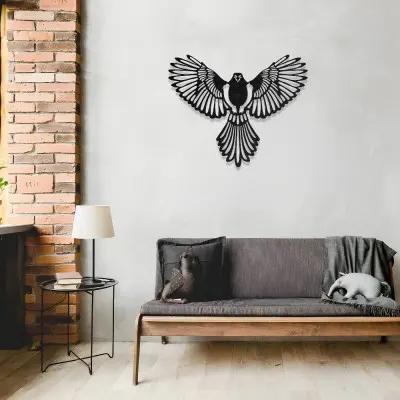 Uçan Kuş Metal Duvar Tablosu – Modern Kuş Metal Dekoru