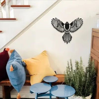 Uçan Kuş Metal Duvar Tablosu – Modern Kuş Metal Dekoru