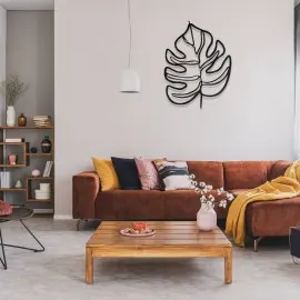 Monstera Yaprak Metal Duvar Tablosu – Tropikal Yaprak Dekoru