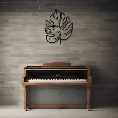 Monstera Yaprak Metal Duvar Tablosu – Tropikal Yaprak Dekoru