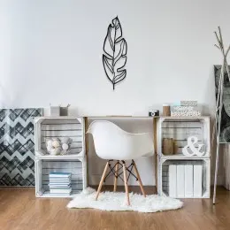 Minimal Tropikal Yaprak Metal Duvar Tablosu