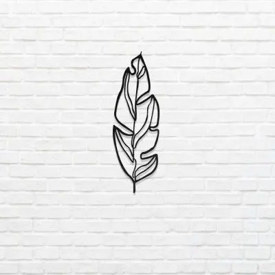 Minimal Tropikal Yaprak Metal Duvar Tablosu