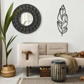 Minimal Tropikal Yaprak Metal Duvar Tablosu