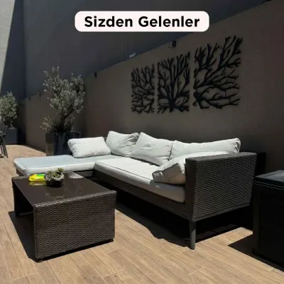 Üçlü Ağaç Set Duvar Oda Ev Aksesuarı Metal Tablo,Metal duvar tablosu ,Metal Duvar Süsü